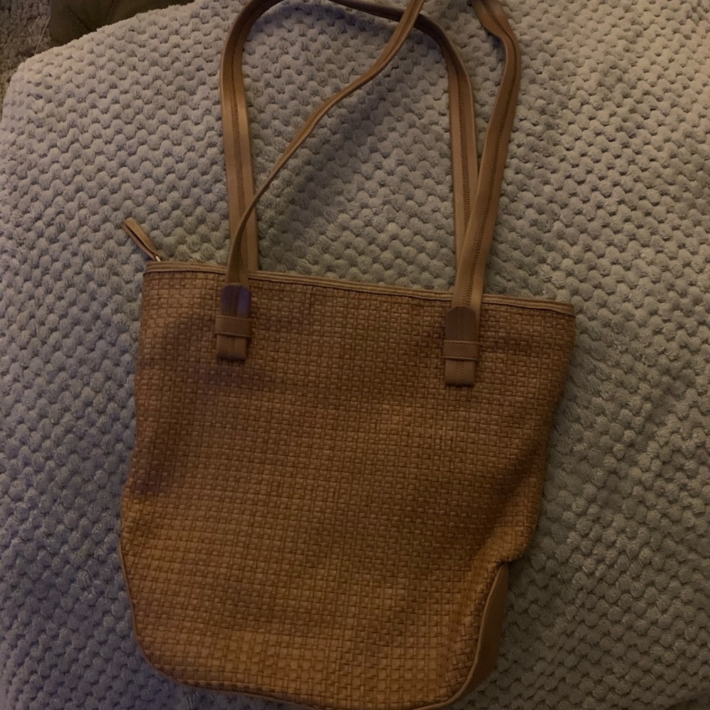 The Sak Weaved Leather Shoulder Bag